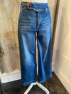 High Rise Crop Wide Jeans (dark denim)