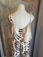 Tie Shoulder Strap Print Top