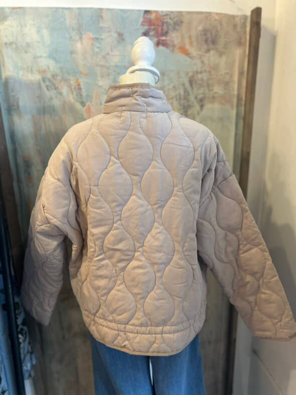 Taupe Zip Front Jacket