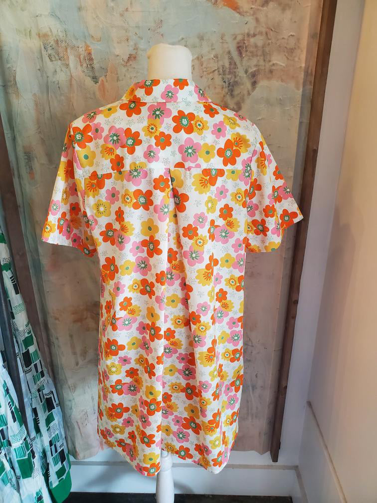 Button Up Floral Dress_
