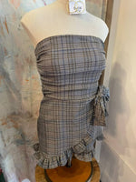 Brown Plaid Romper