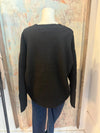 Solid Crew Neck Front Seam Knit Sweater