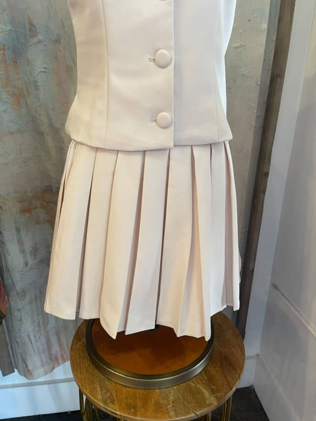 Lined Pleat Skirt