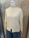 Crew Neck Seam Detail Sweater