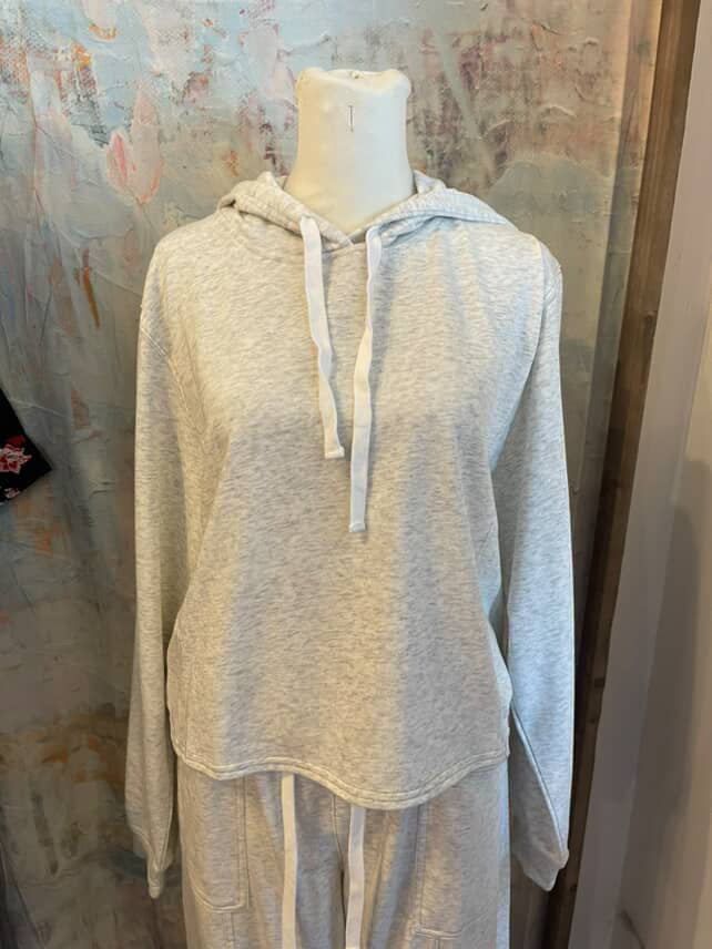Light Grey Hoodie Top