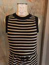 Black/Cream Stripe Romper