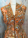 Front Zip Closure With Decorative Trim Dress
