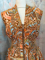 Front Zip Closure With Decorative Trim Dress