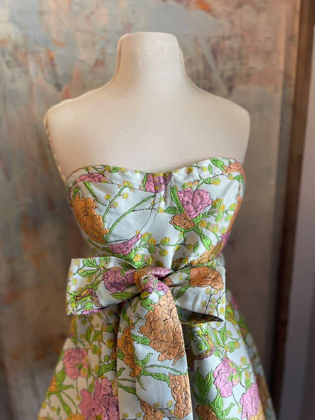 Tube Mini Dress with Waist Bow