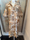 Lightweight Puff Sleeve Floral Dress with Pockets