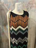 Tie Shoulder Chevron Rib Dress (with cardigan)