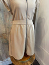Zip Front Pocket Shirt Collar Dress