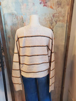 Crewneck Stripe Sweater Top
