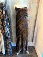 Suede Textured Fabric Long Dress
