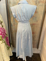 Zip Front Collar Dress with Tie