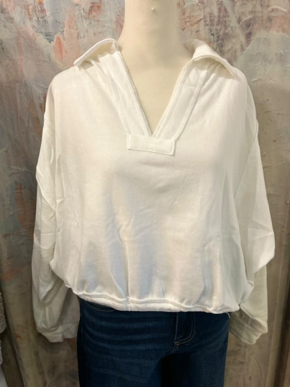 Cotton Terry Slouchy Top