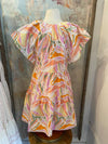 Tropical Print Poplin Dress
