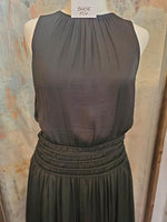Smock Waist Detail Midi Dress