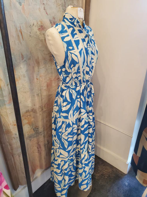 Tiered Tie Waist Maxi Dress with Pockets