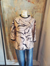 Floral Pattern Jacquard Knit Sweater Top