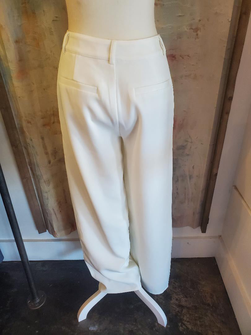 Gold Button Detail  Off White Pants