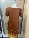 Zip Front Chestnut Dress