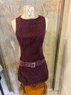 Cord Mini Dress with Belt