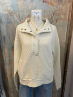 Cream Half Snap Pullover