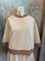 Ecru 3/4 Sleeve Top