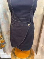 Side Button Top Stitch Dress
