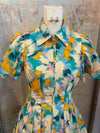 Multi Floral Zip Front Bubble Dress