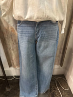 High Rise Wide Leg Denim Jeans