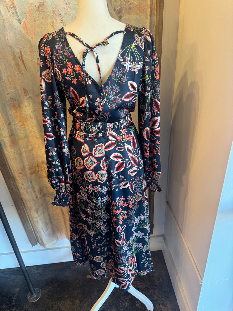 Balloon Sleeve Maxi Dress with Belt