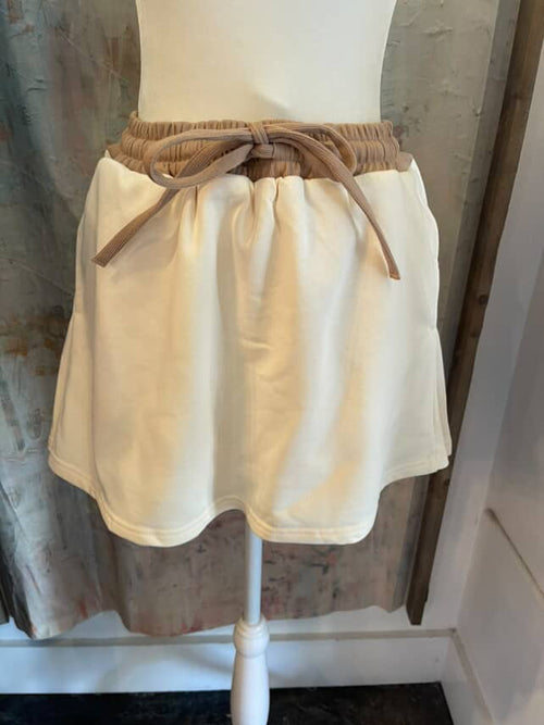 Ecru Skort with Tie