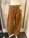 Slouchy Ankle Barrel Cord Pants