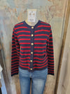 Stripe Gold Button Cardigan