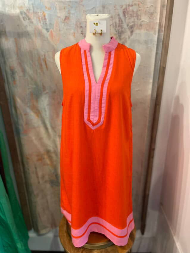 Sleeveless Two Tone Dress
