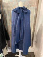 Satin Bow Back A Line Dress