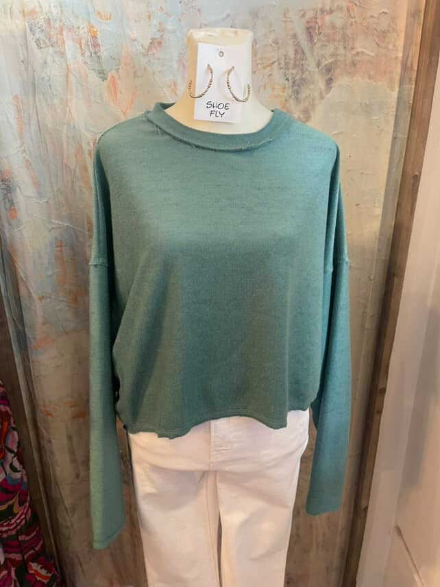 Lightweight Crop Long Sleeve Top