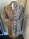 Twist Neck Cheetah Print Dress