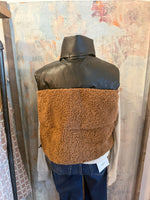 Fur/Faux Leather Combo Vest