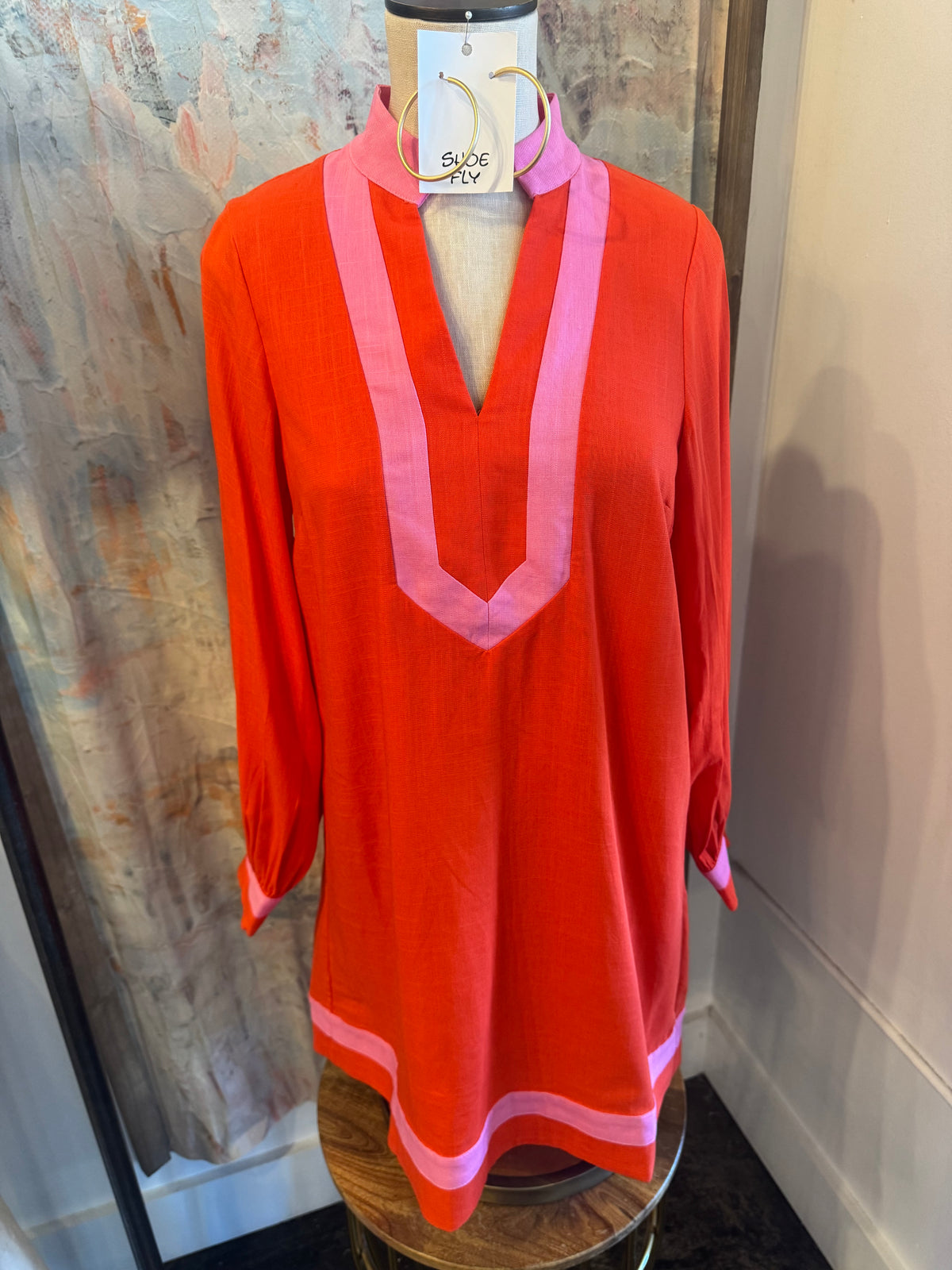 Long Sleeve Colorblock Dress