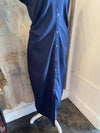 Sleeveless Ruched Maxi Dress with Pockets