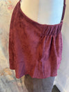 Suede Tank Top with Spaghetti Straps