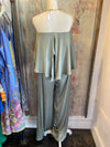 Washed Poly Strapless Jumpsuit