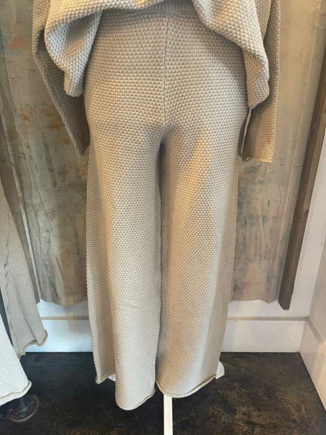 Waffle Pattern Knit Pants