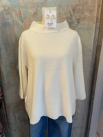 Mock Neck Pullover Bell Sleeve Sweater Top