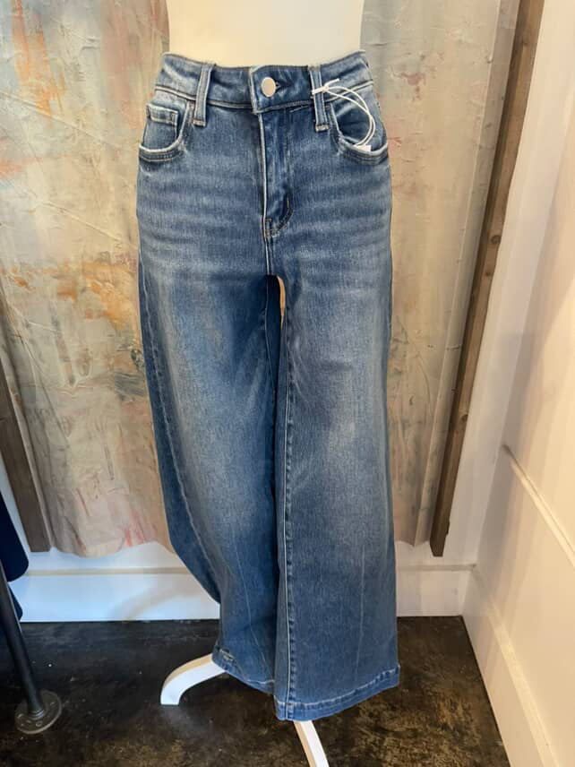 High Rise Wide Trouser Denim