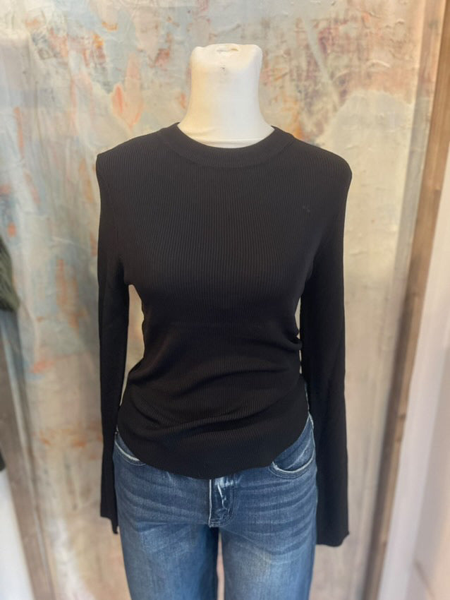 Ribbed Long Sleeve Basic Top