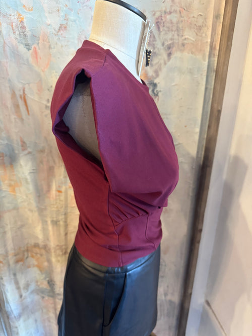 Gathered Knit Top